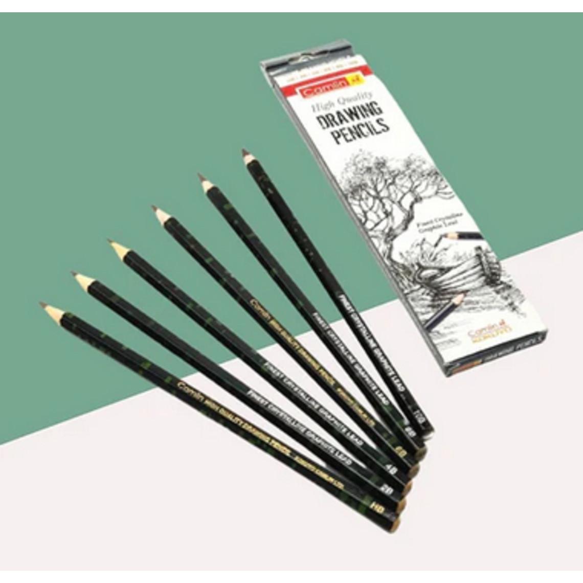 

@ Camlin High Quality Assorted Drawing Pencils Pack Of 6 42Gm Zr-8046-60%Off