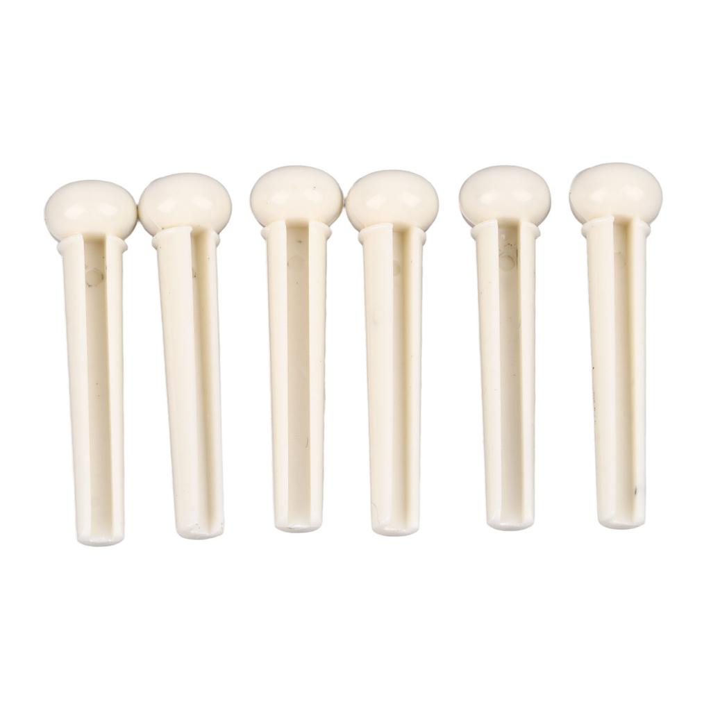 6Pcs Acoustic Guitar Bridge Pins Pegs Replacement Acoustic Guitar Plastic Bridge Saddle and Nut Guitar Bridge Pins