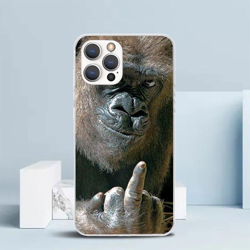 Monkey Memes Soft Cover for iPhone 16 17 Air 15 14 Pro Max 16E Phone Case 13 Mini 12 11 7 SE 8 Print Pattern Fit Cases 16 17 Air