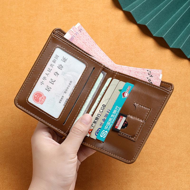 Men's Versatile Genuine Leather Card Holder, Large Capacity with Many Slots, Anti-Magnetic, Ultra-Thin for Driver's License