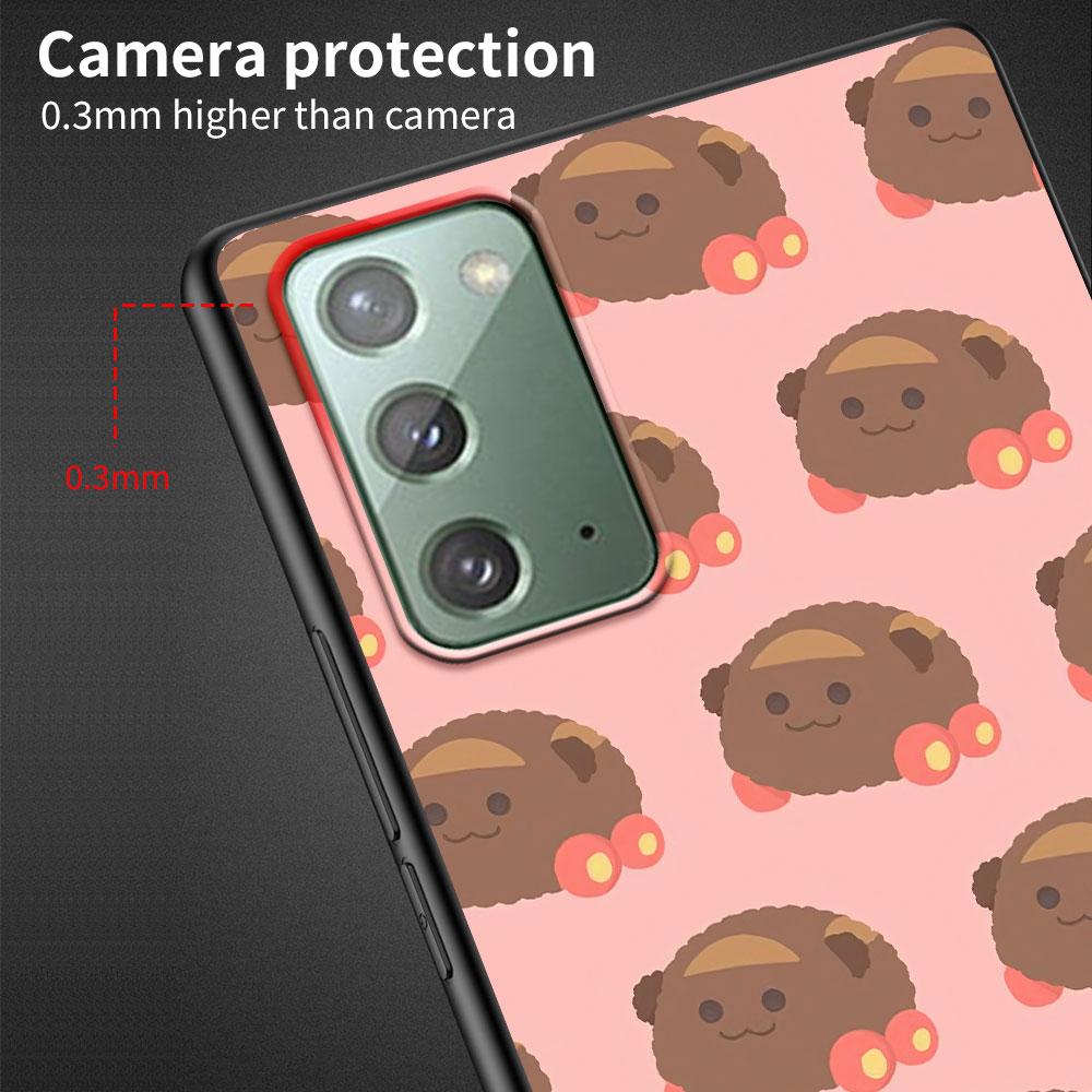 PUI PUI MOLCAR Cute Case for Samsung Galaxy Note 20 Ultra 8 10 Lite 9 TPU Phone Cover Note 10 Plus Black Soft Shell Funda Capa