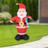 3.9FT Inflatable Father Xmas with   Cane Water Proof 190T Polyester LED Lighted Blow Up Xmas Yard Decoration for Home Outdoor Party