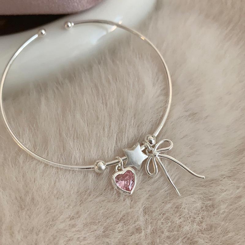 Sweet Heart  Star Charm Bracelet – Fashionable, Versatile Accessory with Bow Design