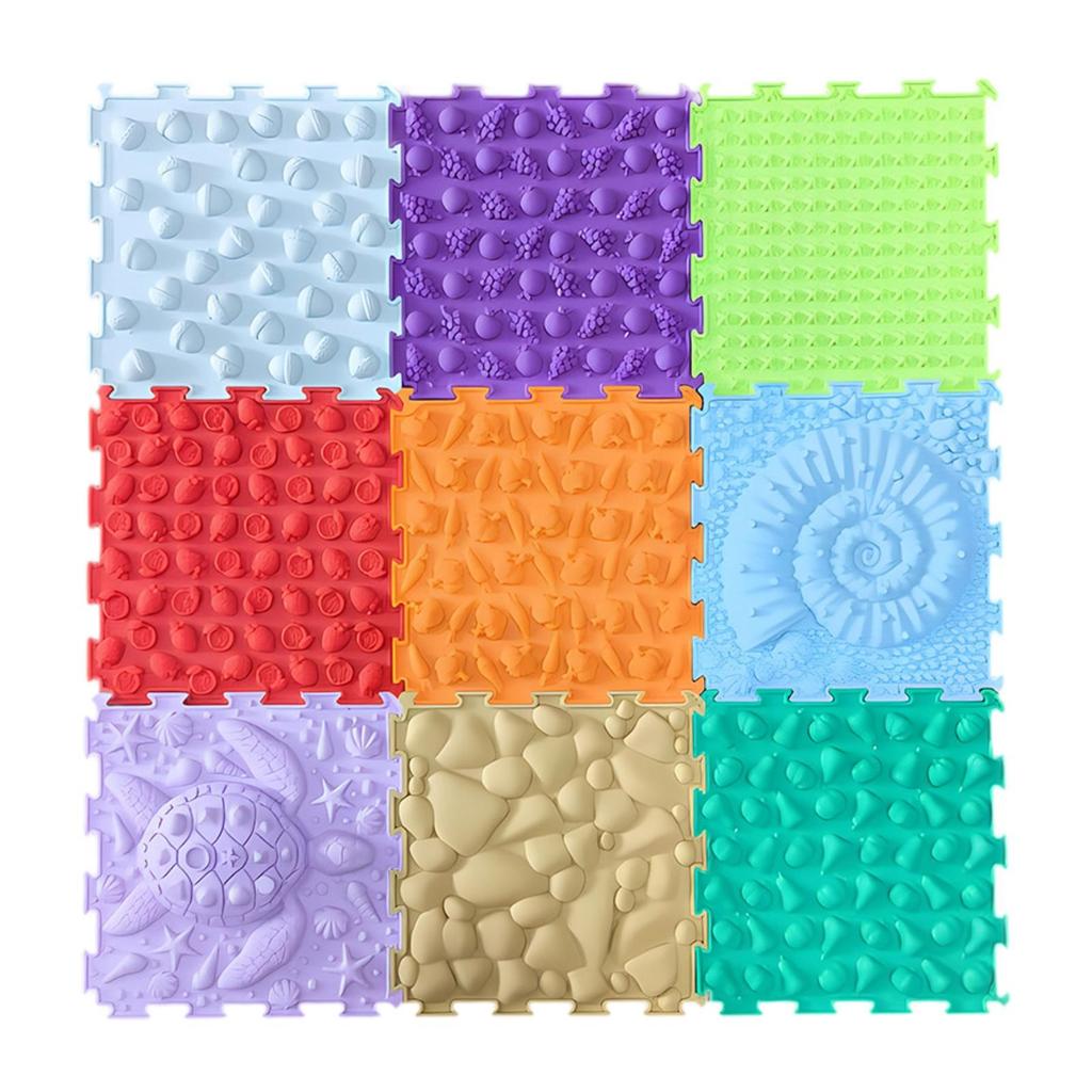 Massage Game Mat Sensory Tiles Floors for Autism Room Kids Adult 8Pcs