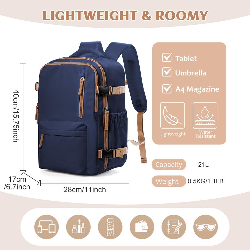 Kabine Flugzeug Reise Rucksack 40x30x20, Handgepäck Kabinenrucksack Wizzair 40x30x20 Handgepäck Herren Damen 15,6 Zoll Laptoptaschen