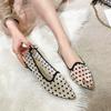 Woman's New Summer Flat Sole Polka Dot Mesh Shoes Soft Sole Non Slip Shallow Slip-On Pointed Toe Nude Shoes Ballet Shoes