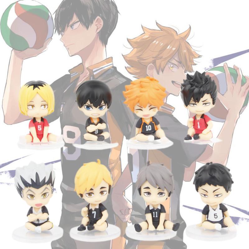 Haikyuu Volleyball Boys Q Version Pvc Figure Blind Box Toy Set 8 Designs