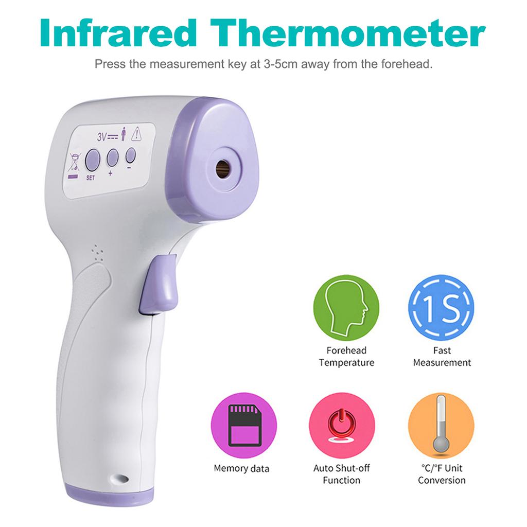 Non-Contact IR Handheld Gun Digital LCD Thermometer 50 Memory Sets 3 Alerts Non-Contact IR Handheld Gun Digital LCD Thermometer 50 Memory Sets 3 Alerts