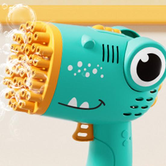 Kids Bubble Machine Easy to Use Bubble Blower Toy Cartoon Dinosaur Design Bubble Obstacle Course Toy Portable Bubble Blower