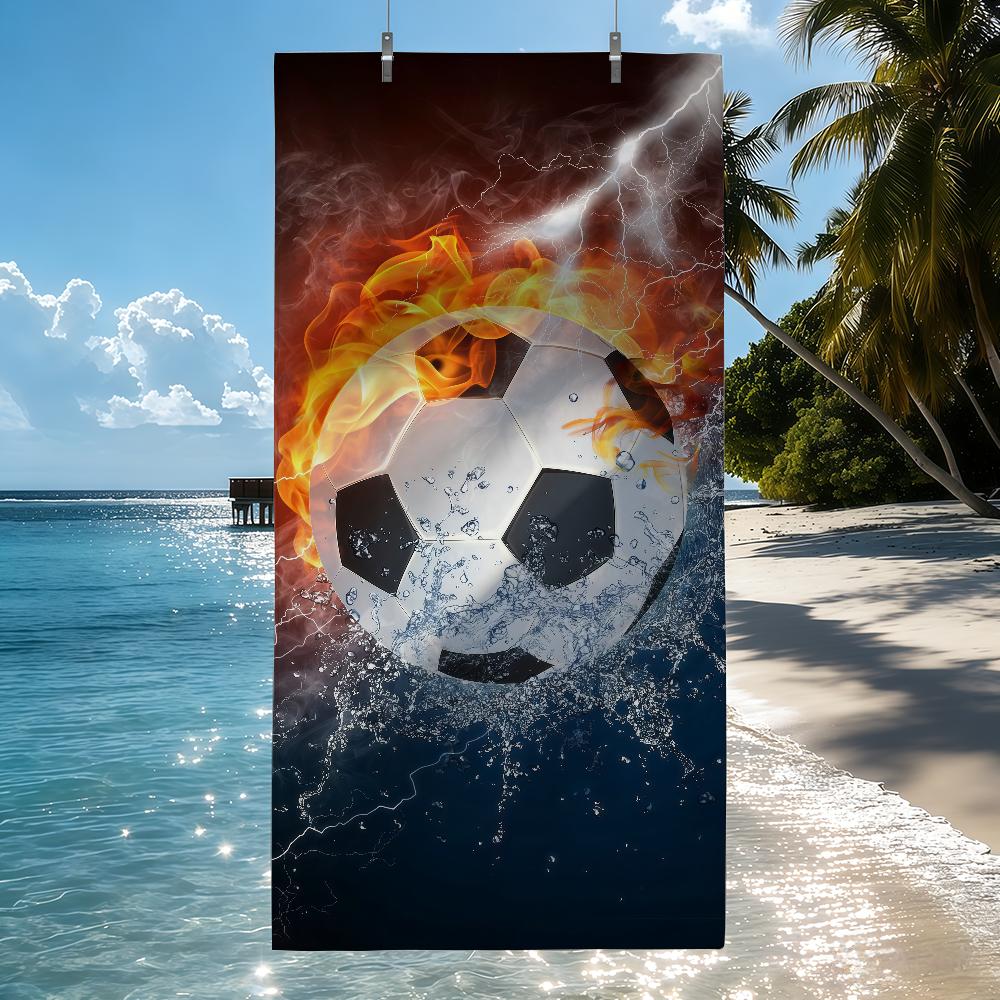 Sports Soccer Print Towel Quick Drying Beach Towels Are Suitable For Swimming Pools Camping Yoga And The Gym