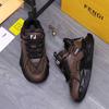 Mens Genuine Leather Low-Heel Lace-Up Sneakers Comfortable Walking Running Shoes Casual Sport Footwear