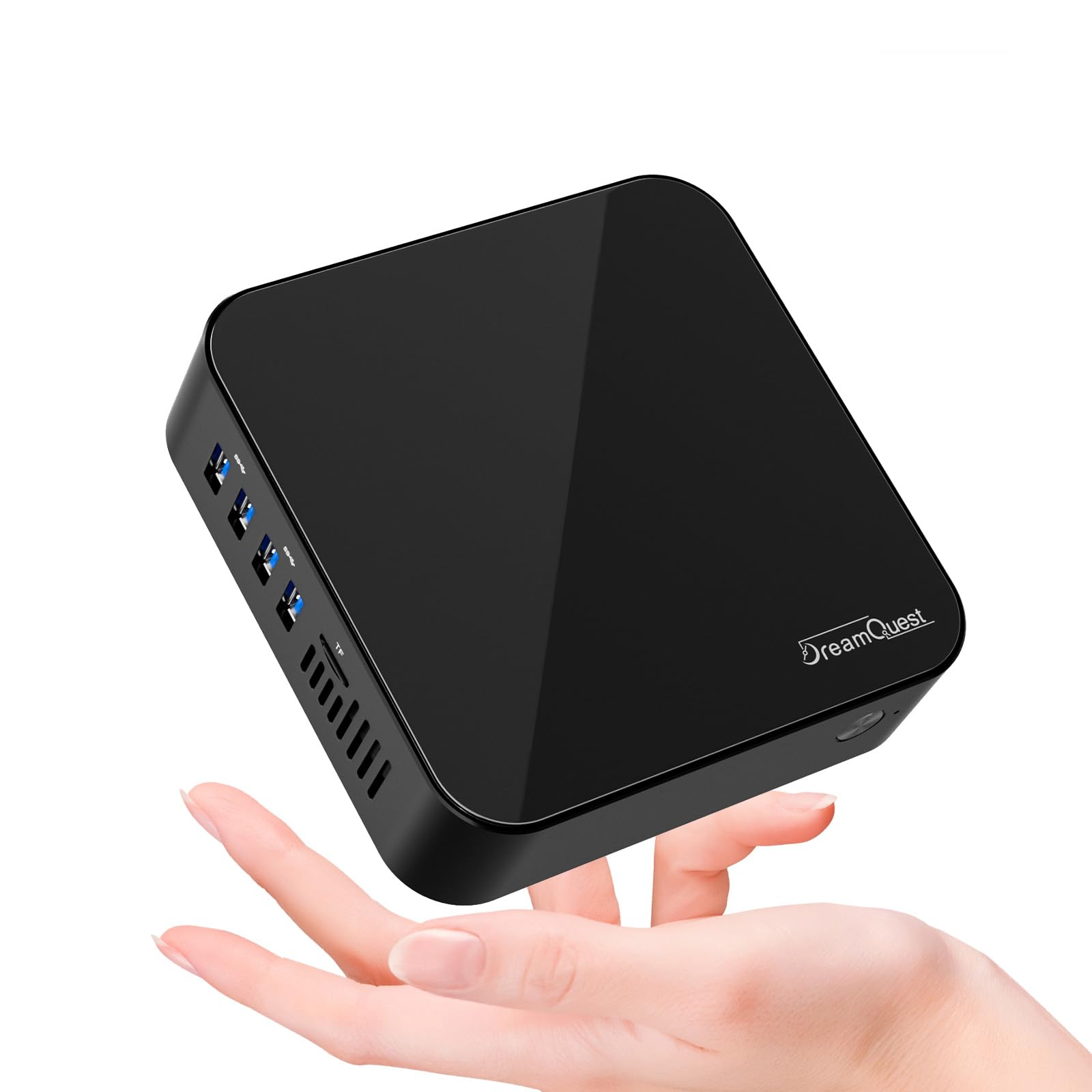 

DreamQuest Mini PC Latest 12th Generation Intel Alder Lake N100 mini pc Windows 11 Pro DDR4 SSD 4 Threads 7nm Maximum Frequency TDP 6W Small 2242 SATA чорний