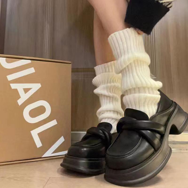 Jk Knitted Socks Harajuku Style Y2K Sweet Japanese College Style Spring And Autumn Style Mid-Tube Stacked Socks For Women