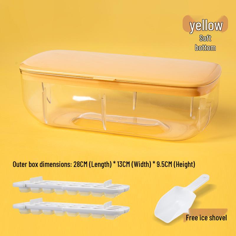 Large Capacity Silicone Ice Cube Tray with Lid for Easy Ice Storage and Making