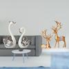 Elegant Porcelain Swan And European Reindeer Figurine Collection Unique Animal Sculptures for Living