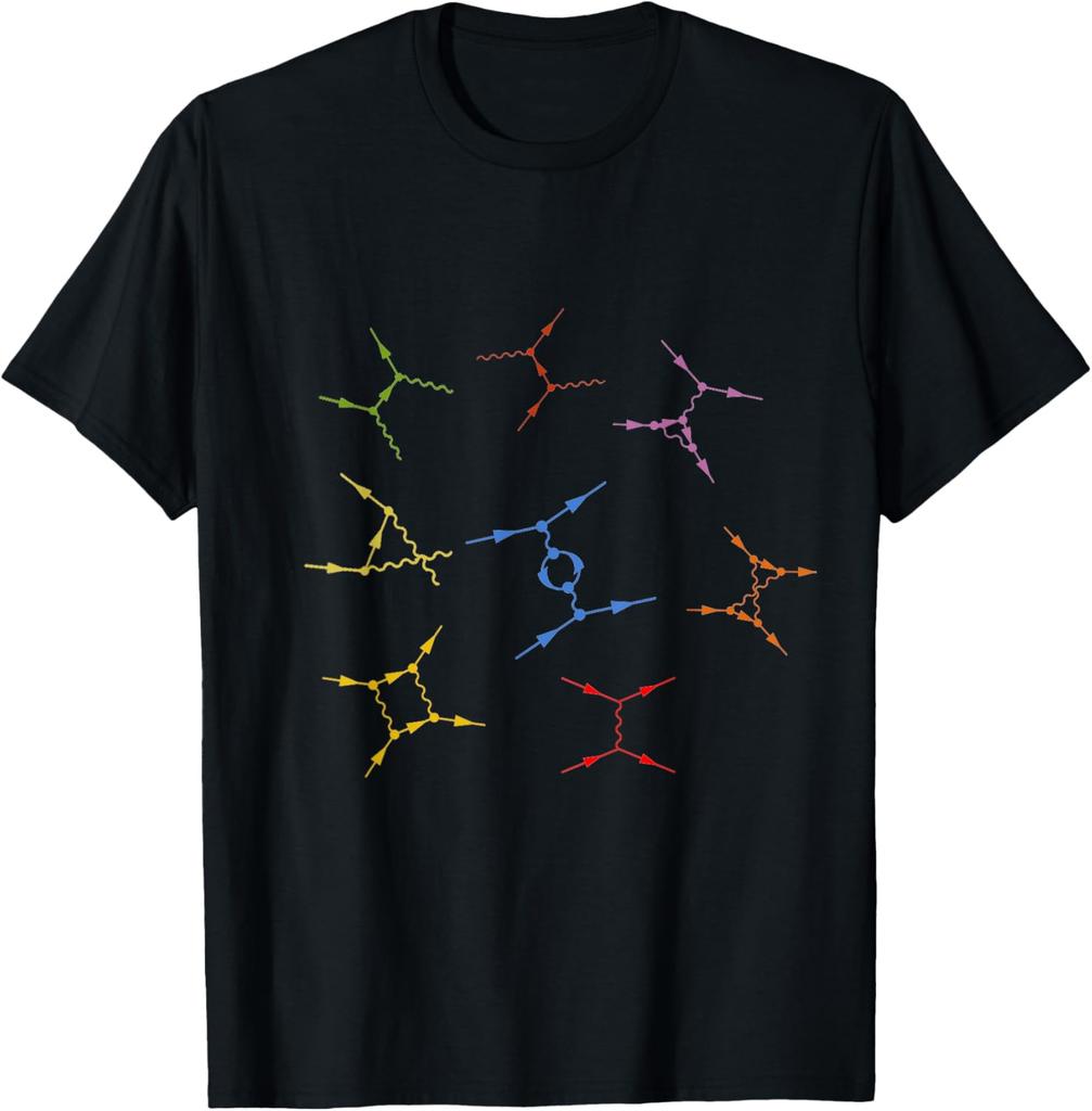 Noether Sym Quantum Physics FeynUnisex Diagrams Science Basics TShirt Cotton Graphic T Shirts Unisexs Clothing Camisas Streetwear