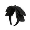 Vintage Black Big Bow Headband Beautiful Women's Wide Hairband Accessory Girls' Able Hair Hoop Bezels for Stylish Hairdo