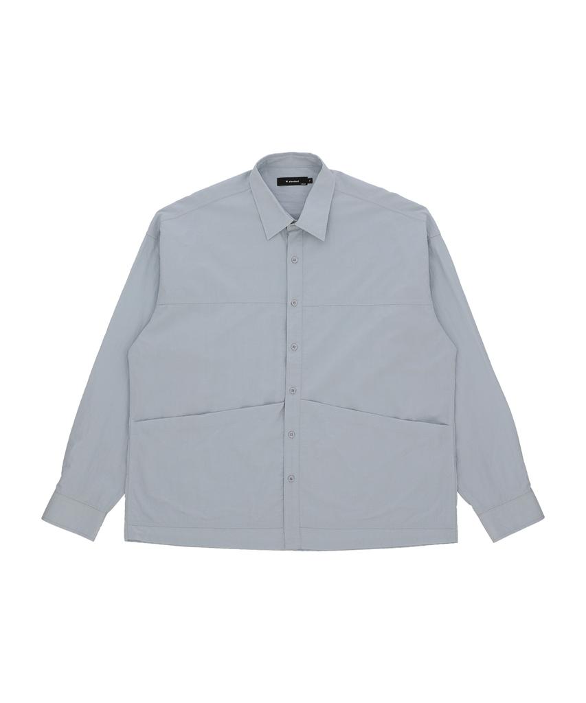W STANDARD Oversized Washer Pocket Shirt [4 Colors]