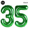 32 Inch Green Number Foil Balloons 0-9 Jungle Safari Theme Soccer Party Decor Kid Boy 1st Birthday Dinosaur Baby Shower Supplies