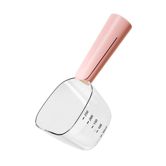 

Совок для корма для собак с точным измерением, двухфункциональный совок для корма для кошек, емкость 1 чашка, мерный совок для кормления домашних животных