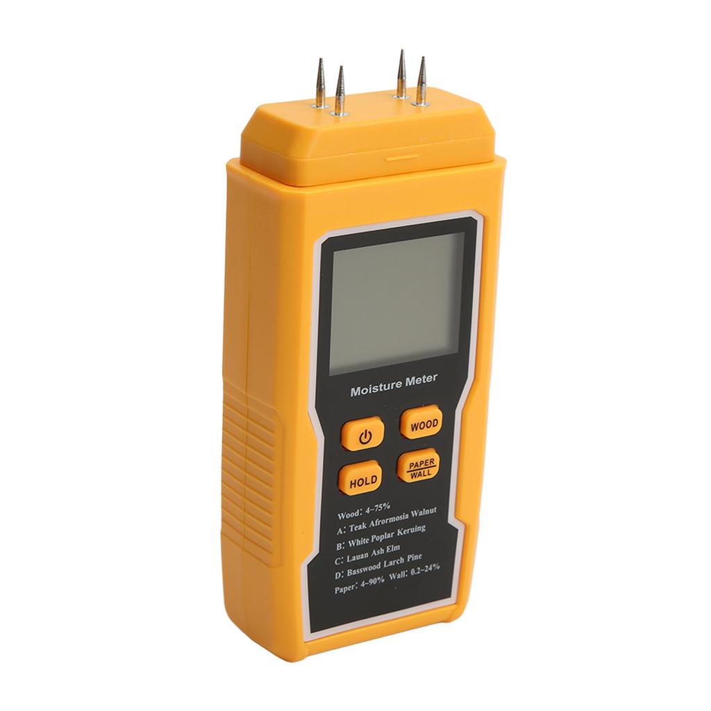 Wood Moisture Meter Humidity Tester Pin Type Large LCD Display with Backlight for Firewood Paper