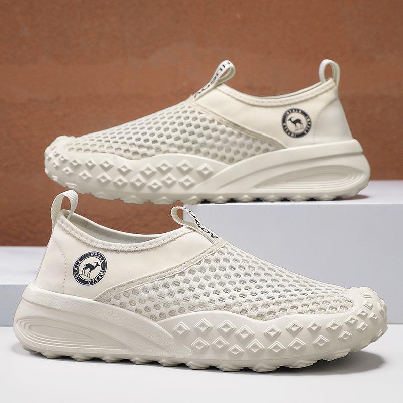 Men's classic low-top versatile mesh sneakers summer outdoor casual comfortable breathable lazy shoes