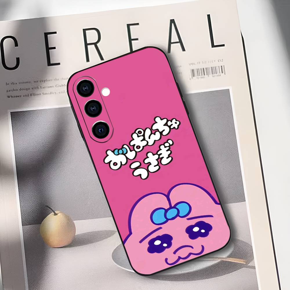 Cartoon O-Opanchu Usagi Phone Case For Samsung Galaxy A73,A72,A71,A70,A53,A52,A51,Soft Silicone Black Cover