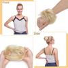 100% cabello humano moño Scrunchies Updos donut moño extensiones de cabello envolver cola de caballo