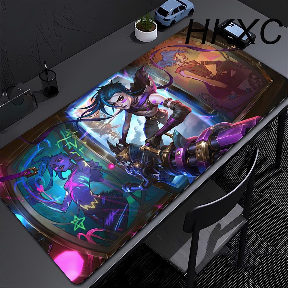 Arcane Jinx Anime Mouse Pad Large Computer Office Game Table Mats XXL Rubber Anti-slip Gaming Keyboard Mousepads Long Desk Pads