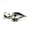 Heart Skull Open Heart Sterling Silver 925 Pendant for Women and Men