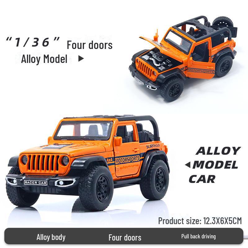 

Внедорожный кабриолет-джип-игрушка - детская подарочная модель из сплава с 4 дверями Mucheng Convertible