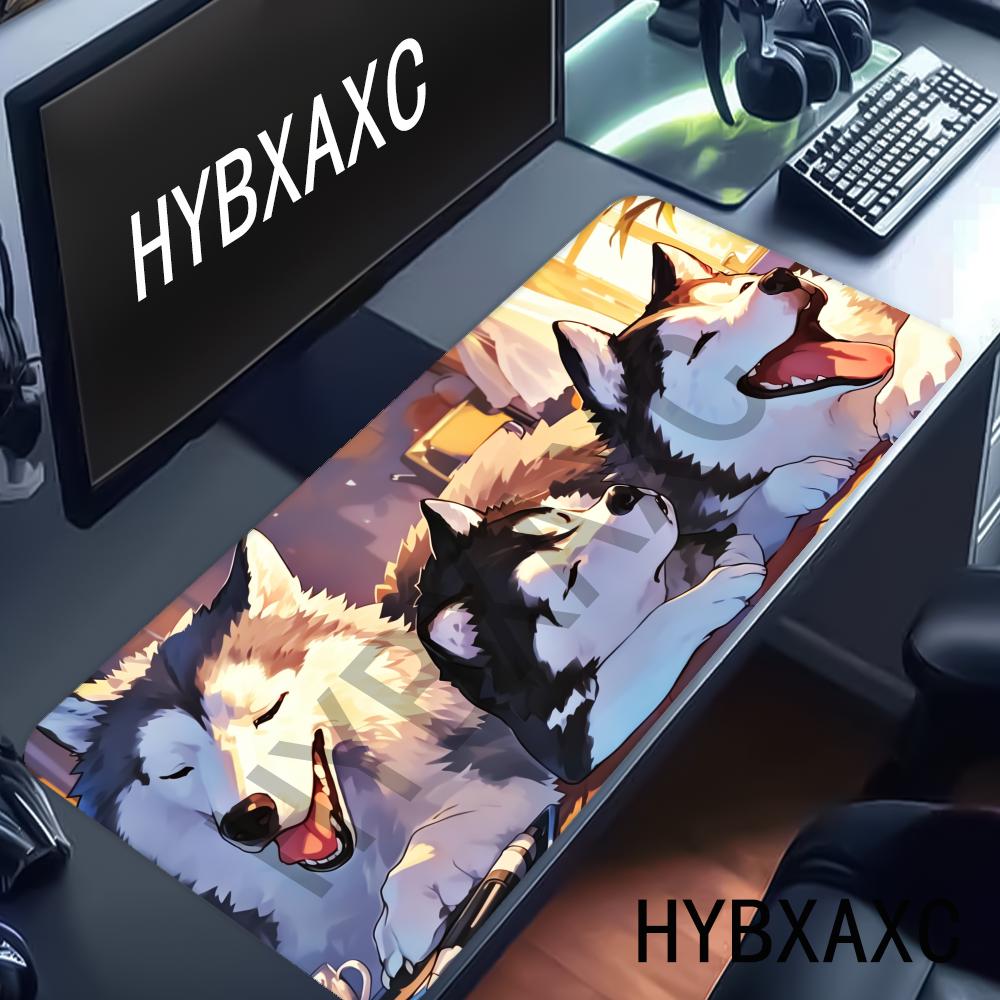 HYBXAXC Коврик для стола Трио Хаски Большой Коврик для мыши Эстетичный Коврик для мыши Коврик для стола Милый Коврик для стола Большой Коврик для стола Коврик для геймера 800x400x2mm