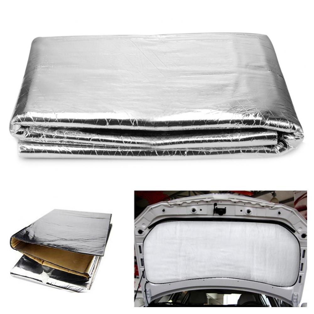 Car Hood Engine Insulation Cotton Hood Engine Firewall Heat Mat Sound Insulation Deadening High Fiber Aluminum Foil Sticker