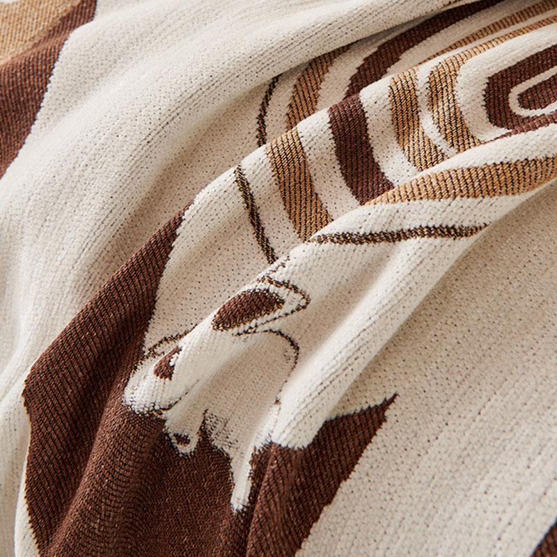 Cartoon Gedruckter Chenille Sofaüberwurf Luxus Voller Bezug Sofadecke für Wohnzimmer Anti-Katzenkratzer Staubdichte Couchbezüge