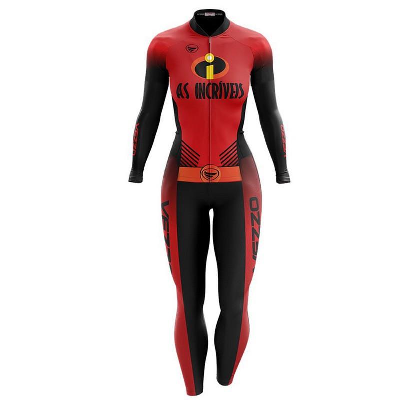 VEZZO Long-sleeved Trousers Women's One-piece Suit Bicycle Riding Clothing Outdoor Sports Available Bulk Shipment