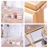 1/2Pcs Glass Jewelry Box Decorative Clear Vintage Jewelry Organizer Box with Hinged Lid For Displaying Jewelry Keepsakes Golden