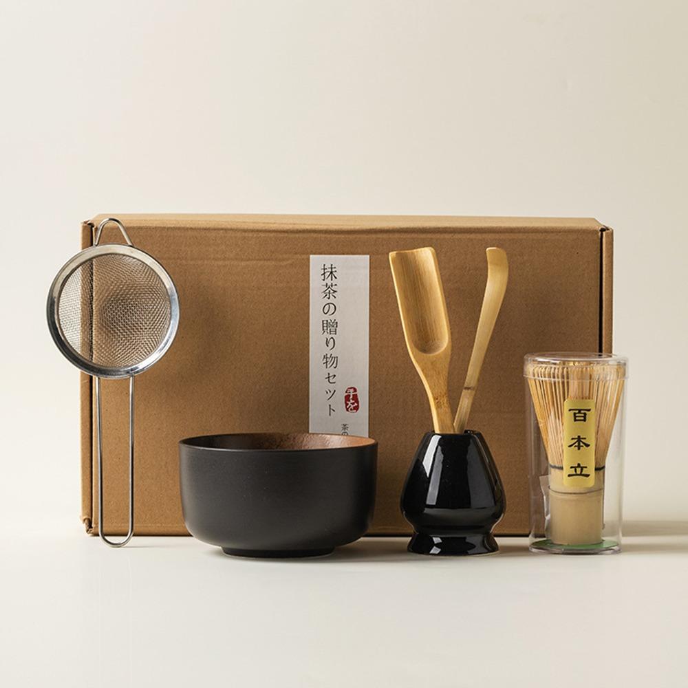 4/6PCS Reusable Matcha Whisk Set Food Grade Japanese Chasen Traditional Match Bowl Stirring