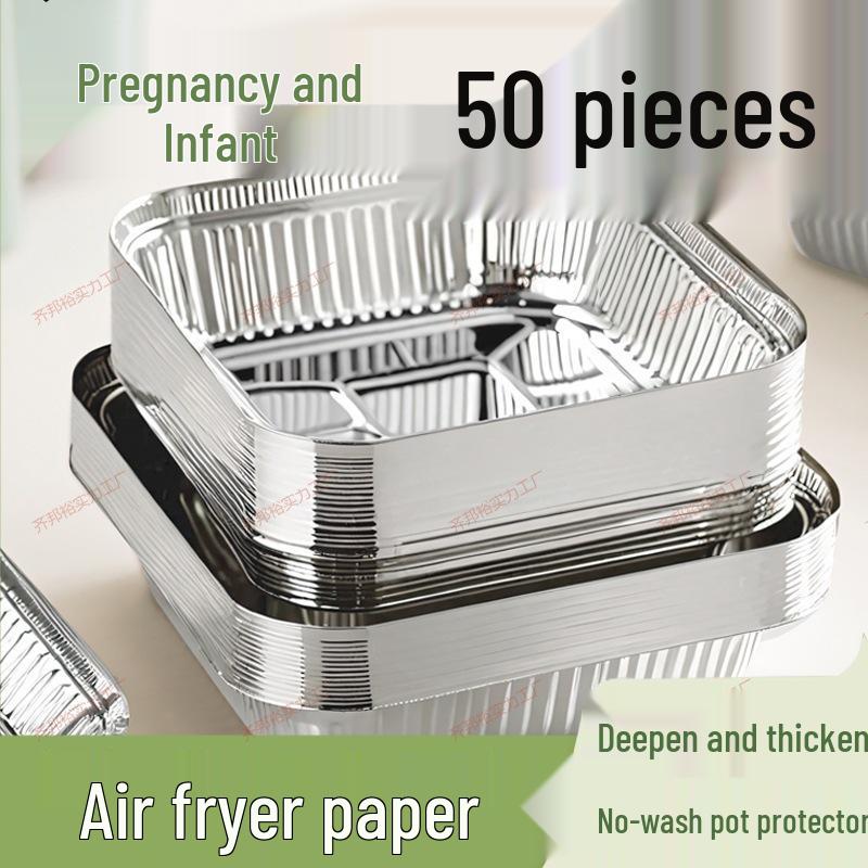 Food Grade Square Tin Foil Bowls for Air Fryer and Oven Baking