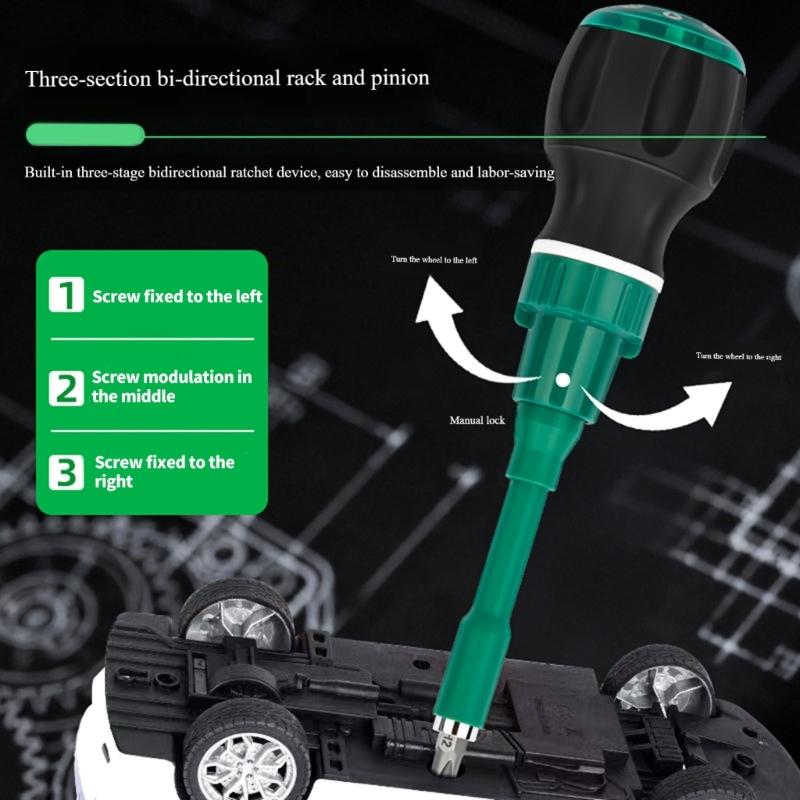 Professional Ratchet Screwdriver Kit With Assorted Specialty Bit Carbon Steel Ergonomic Grip Portable Case For DIY Projects