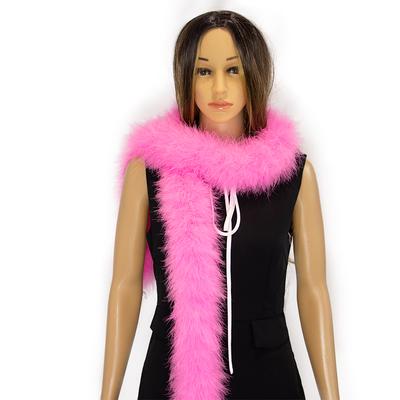 2Yard Pink Turkey Feather Boa 50Gram Fluffy White Plume Scarf Shawl for Wedding Carnival CostumeTrim Accessories Christmas Decor