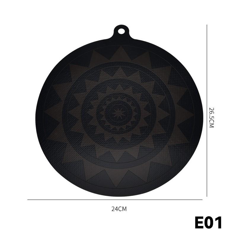 2Pcs Induction Silicone Mat Cooktop Mats Thermochromic Silicone Nonslip Induction Protector Mat for Home Kitchen Cooking