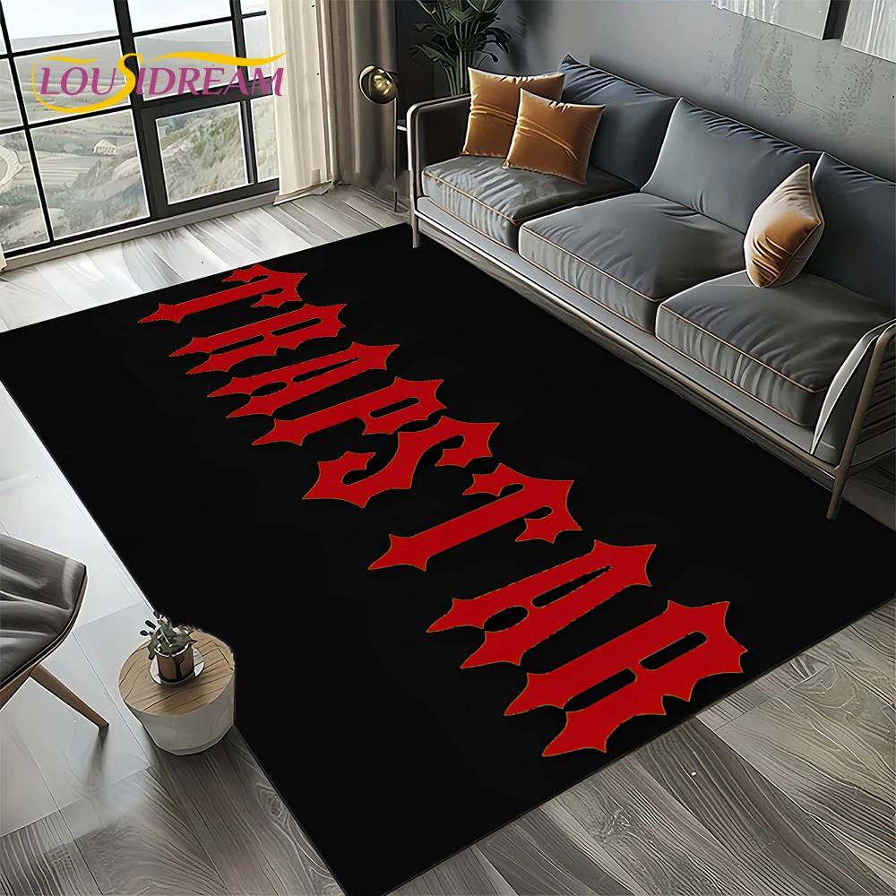 3D Fashion Trapstar London Logo Carpet Rug for Bedroom Living Room Home Sofa Decoration,Children Game Large Decor Floor Mat Gift