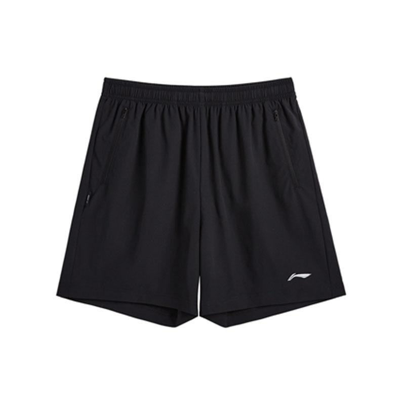 Li-Ning Fashion Short Sleeve Cultural Shirt T-Shirt Comfortable Breathable Shorts Sports Suit Men Suit Off-White Black W867-1+V157-1