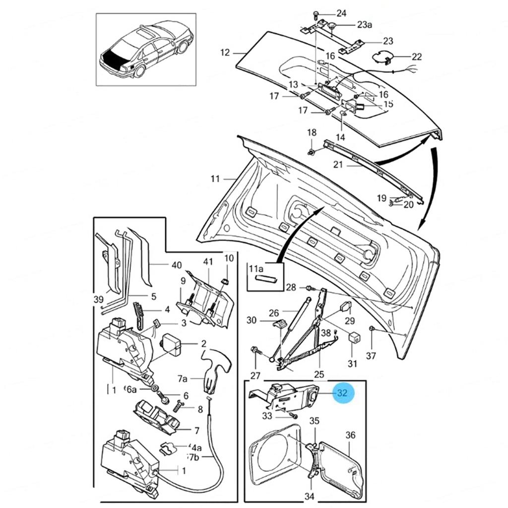 Motor solenoid de blocare a ușii de alimentare cu combustibil compatibil pentru XC70 XC90 30612856 9483311 30716837 Capac rezervor Instalare ușoară