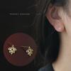 Boucles d'oreilles Clous en Argent Sterling S925 Plaqué Or 14K - Style Japonais & Coréen Élégant pour Femmes & Étudiantes