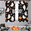 2pcs- Halloween Fun pumpkin print High Quality curtains, pole bag home decoration, room area decoration Durable Material