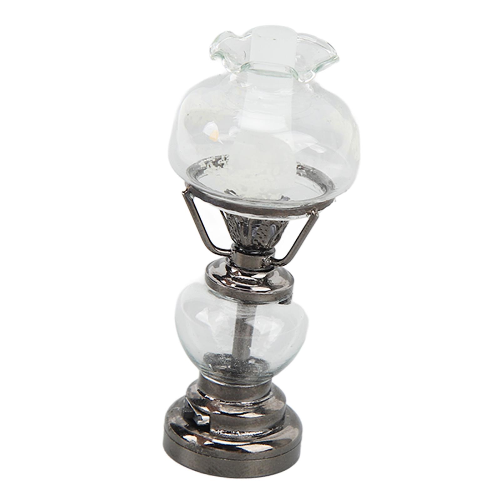 Candlestick Lamp 1/12 Scaled Battery Operated Vintage Decorative Miniature Candlestick Light