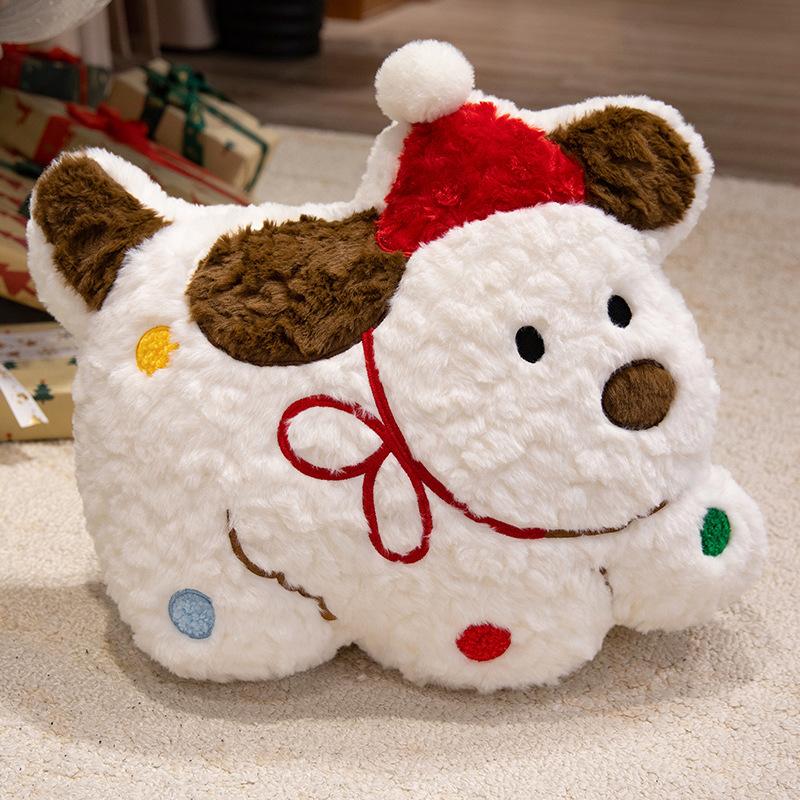 Cute Christmas tree gingerbread man christmas dog christmas tree plush toy gift doll sofa hug ornament