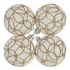 4PCS Christmas Decorations Flocking Electroplated Plastic Balls 6cm Christmas Tree Pendant Christmas Ball Set