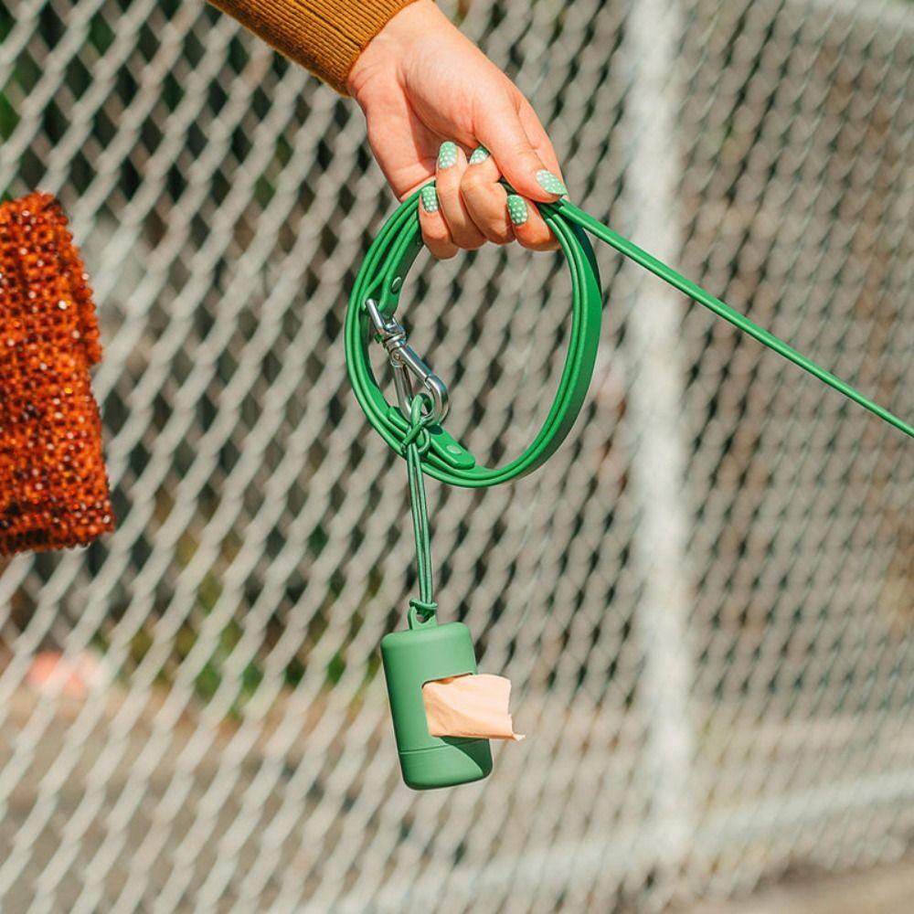 Candy Color Dog Poop Bag Carrier with Hanging Rope Dog Waste Bags Case Dog Poop Bag Holder Travel